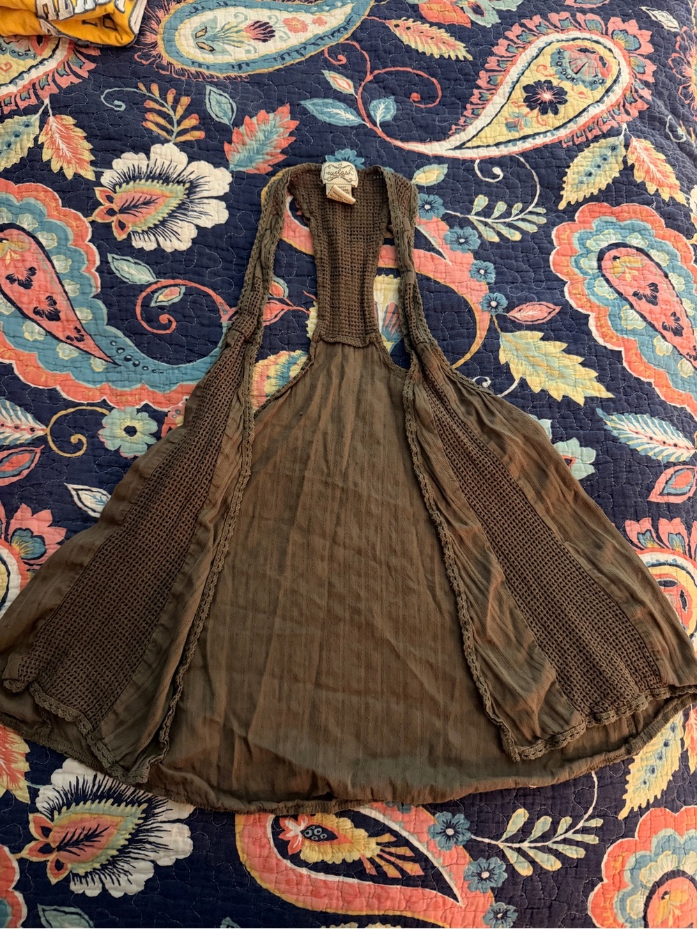 eyelash couture Olive Green Backless Boho Maxi Dress